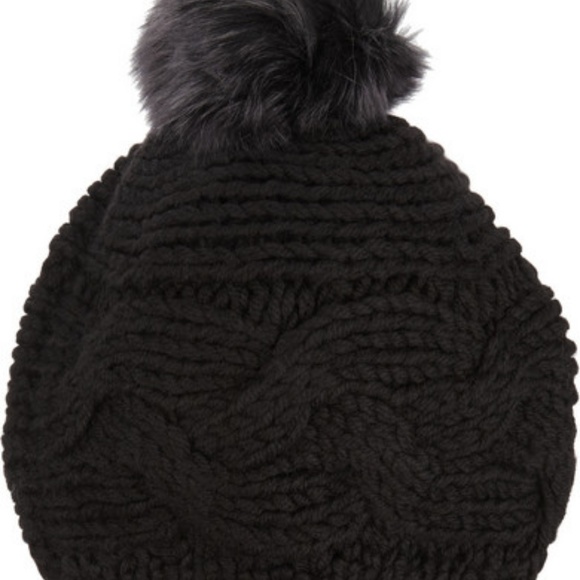Karl Donoghue Black wool and shearling Beanie - Picture 2 of 6